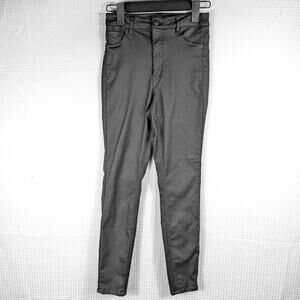 H&M Curvy Jeggings Women 2 Gray Ultra High Waist Ankle Length 26x28 Stretch